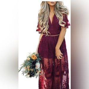 Long lace dress
